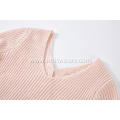 Women's Knitted Asymmetric Cross Back Double V-Neck Pullover